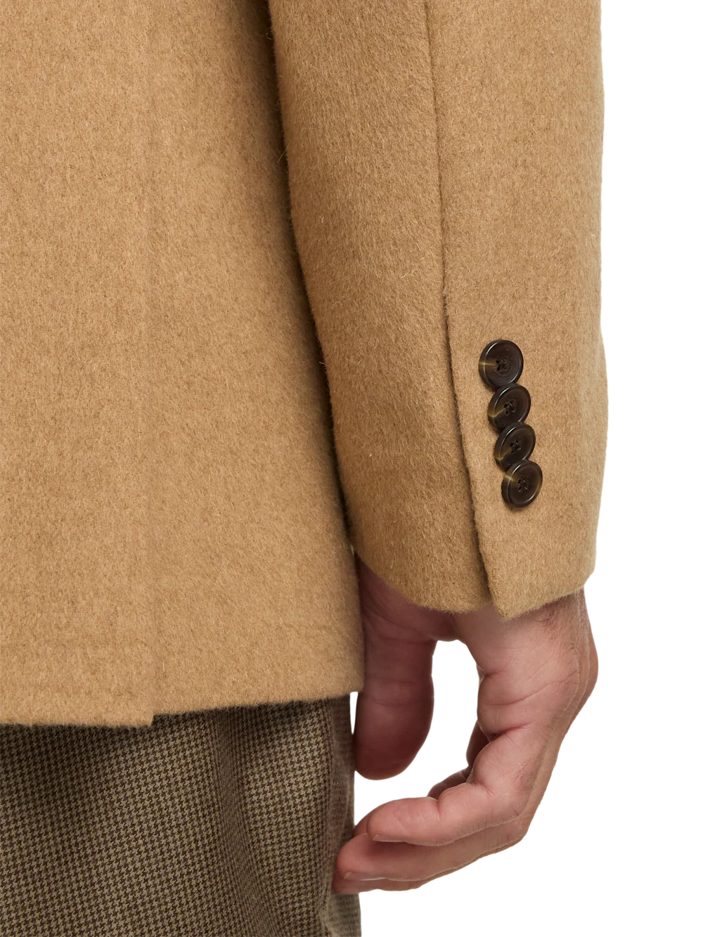 Camelhair Single Breasted Peak Lapel Sport Coat - Camel - Image 4