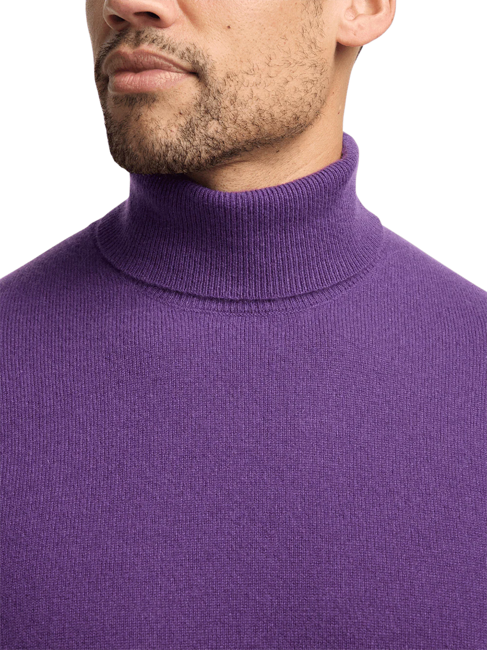 Cashmere Turtleneck Sweater - Purple - Image 3