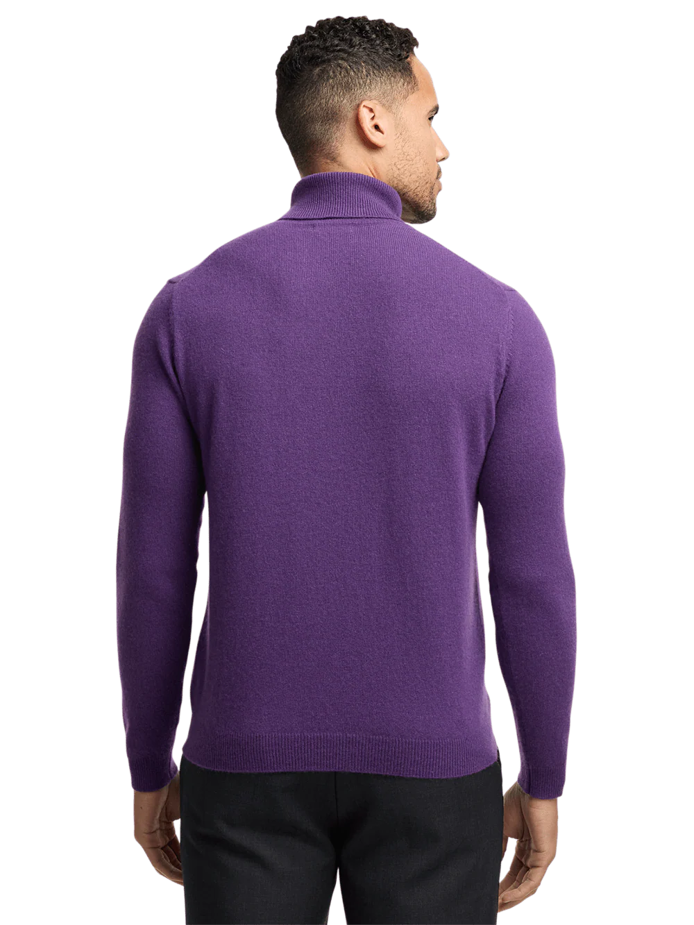 Cashmere Turtleneck Sweater - Purple - Image 5