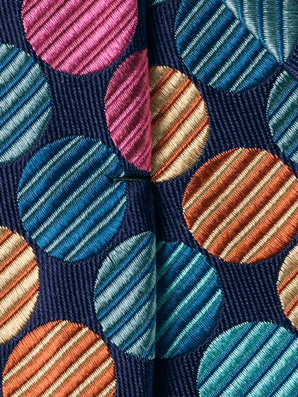 Circles Woven Silk Tie - Multi - Image 3