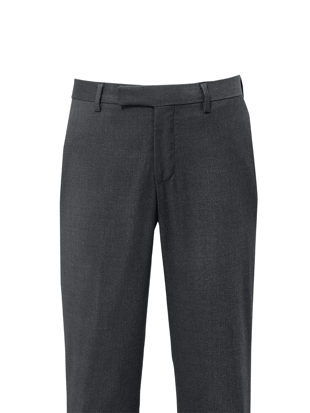 Classic Fit Wool Gabardine Flat Front Pants - Slate Blue - Image 2