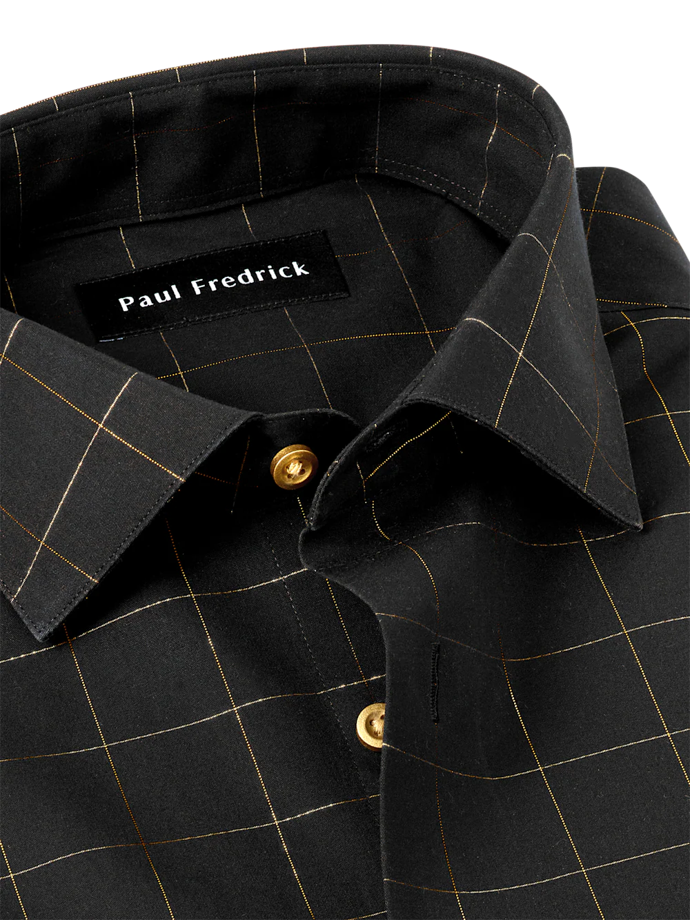 Comfort Stretch Non-Iron Check Dress Shirt - Black - Image 7