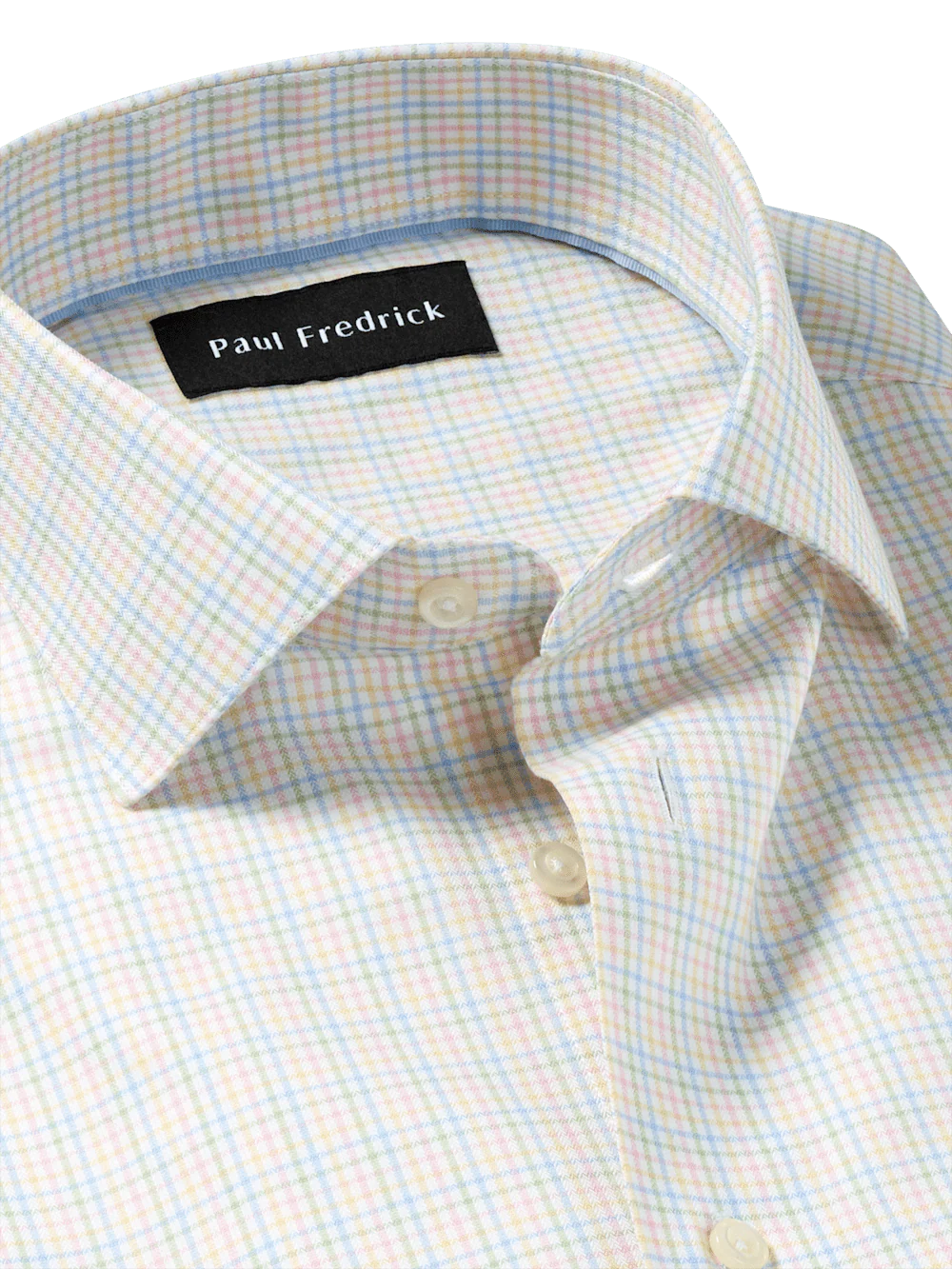 Comfort Stretch Non-Iron Check Dress Shirt - Multi - Image 7