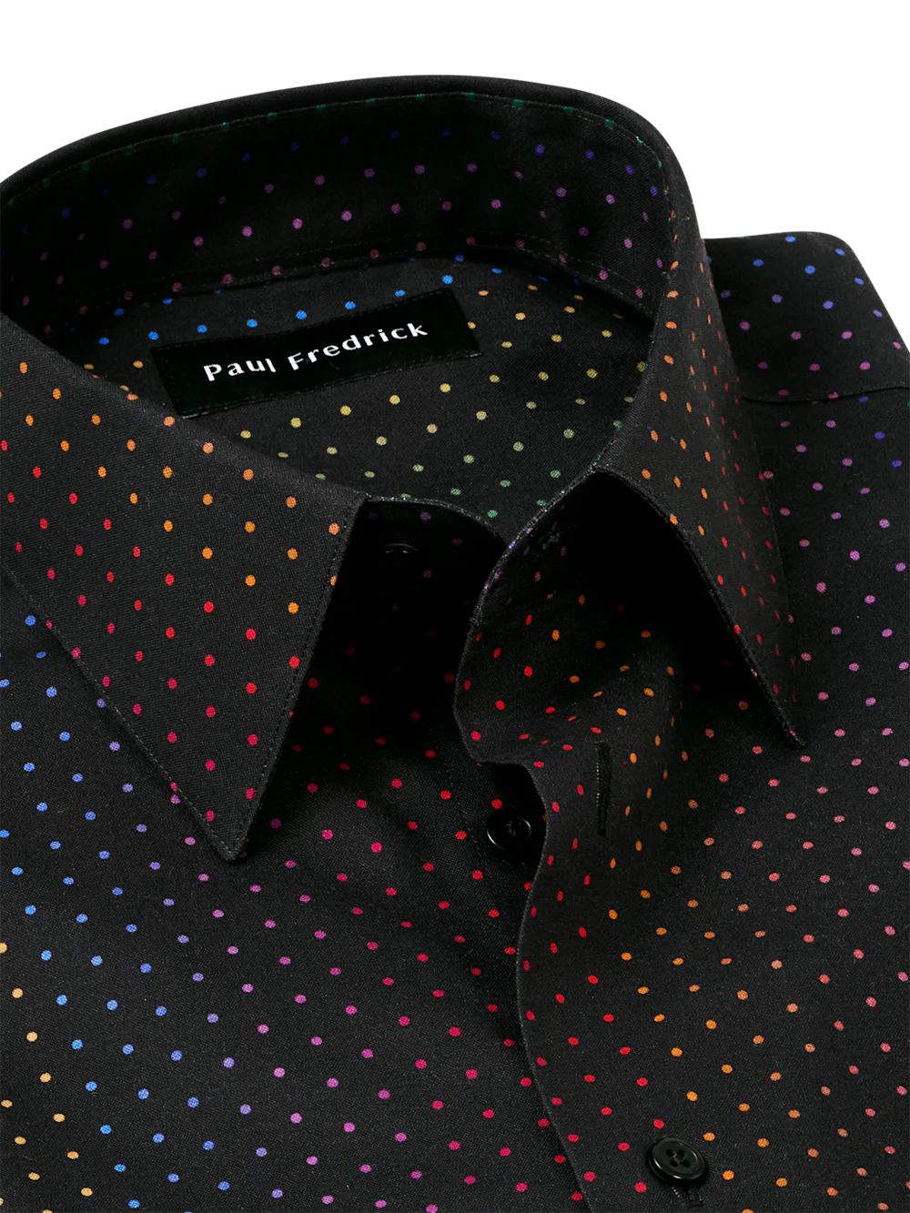 Comfort Stretch Non-Iron Dot Dress Shirt - Multi - Image 7