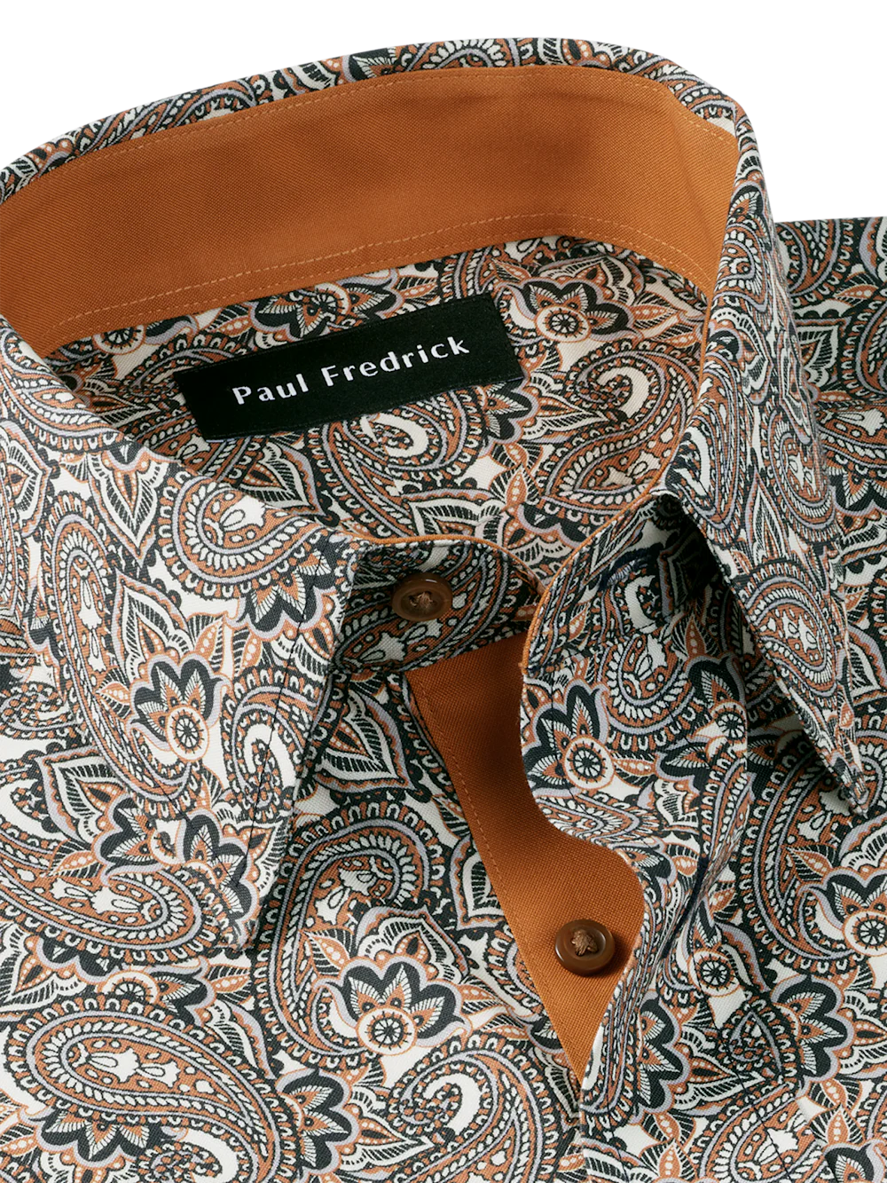 Comfort Stretch Non-Iron Paisley Dress Shirt With Contrast Trim - Multi - Image 7