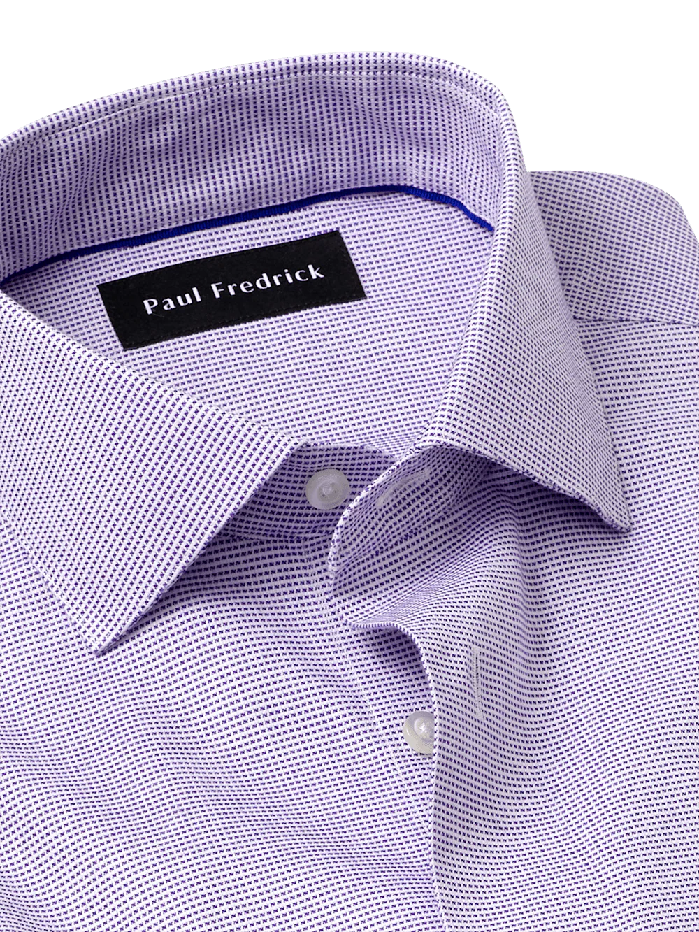 Comfort Stretch Non-Iron Solid Dress Shirt - Purple - Image 7