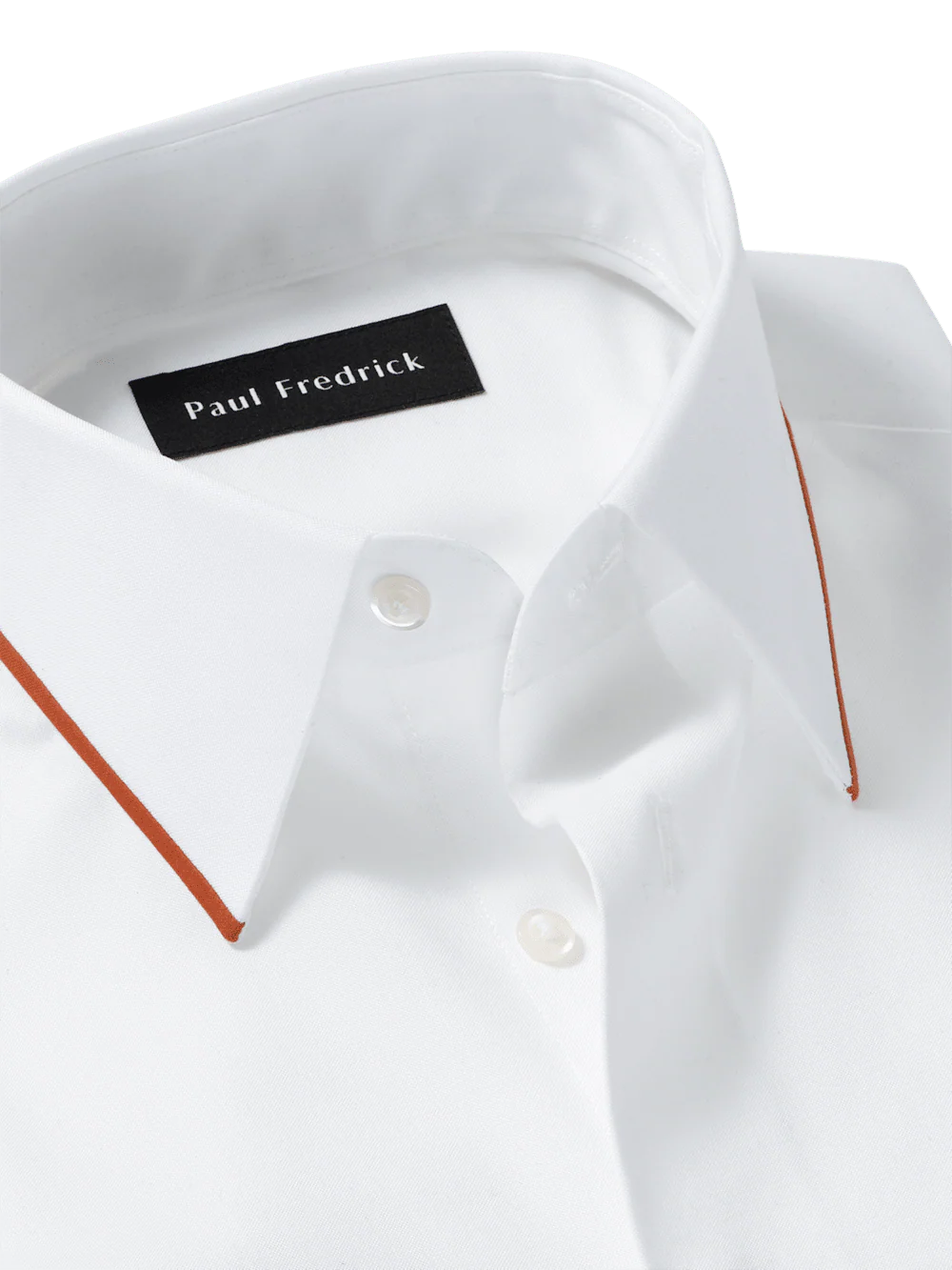 Comfort Stretch Non-Iron Solid Dress Shirt With Contrast Trim - White - Image 7