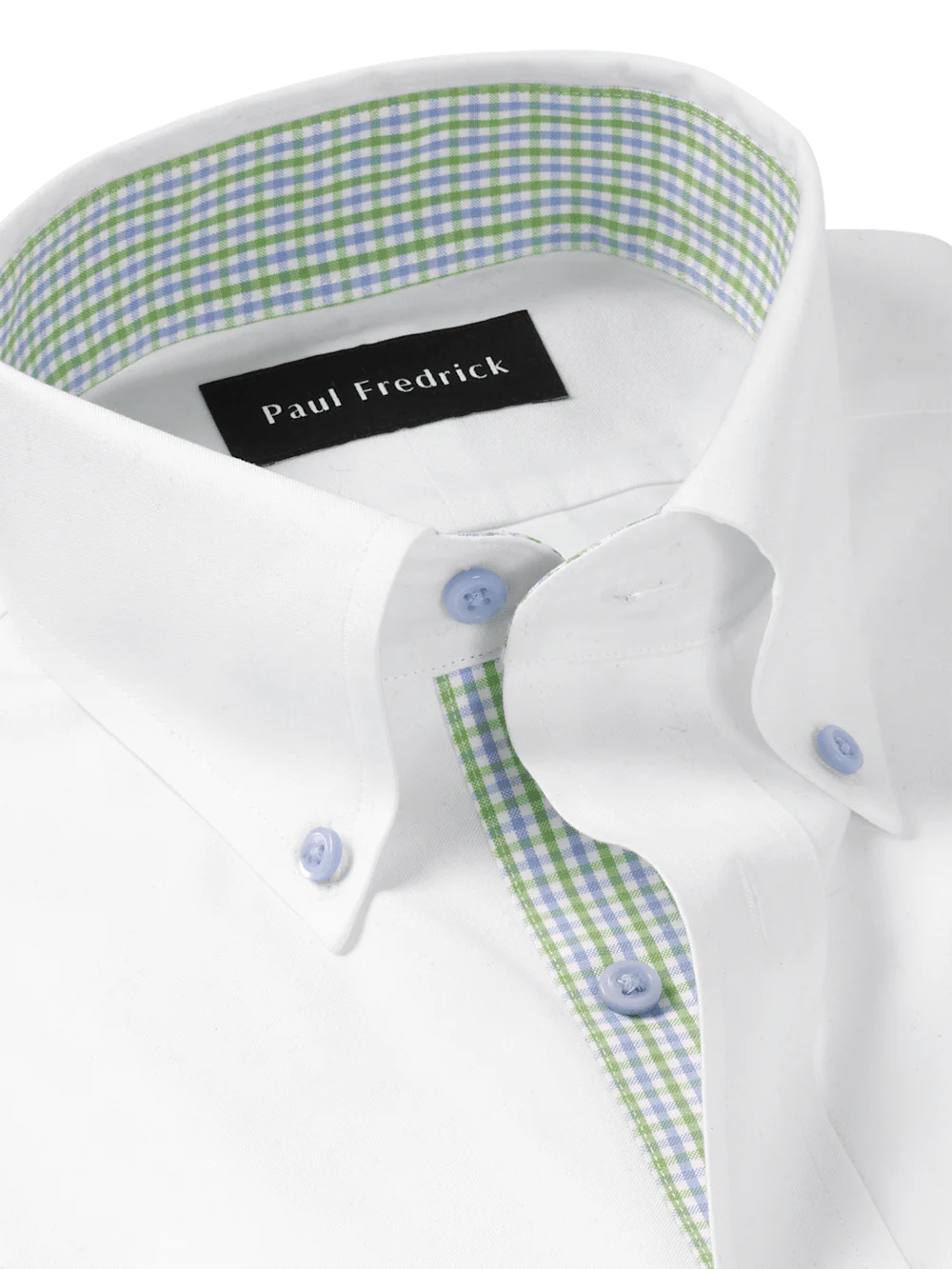 Comfort Stretch Non-Iron Solid Dress Shirt With Contrast Trim - White - Image 7