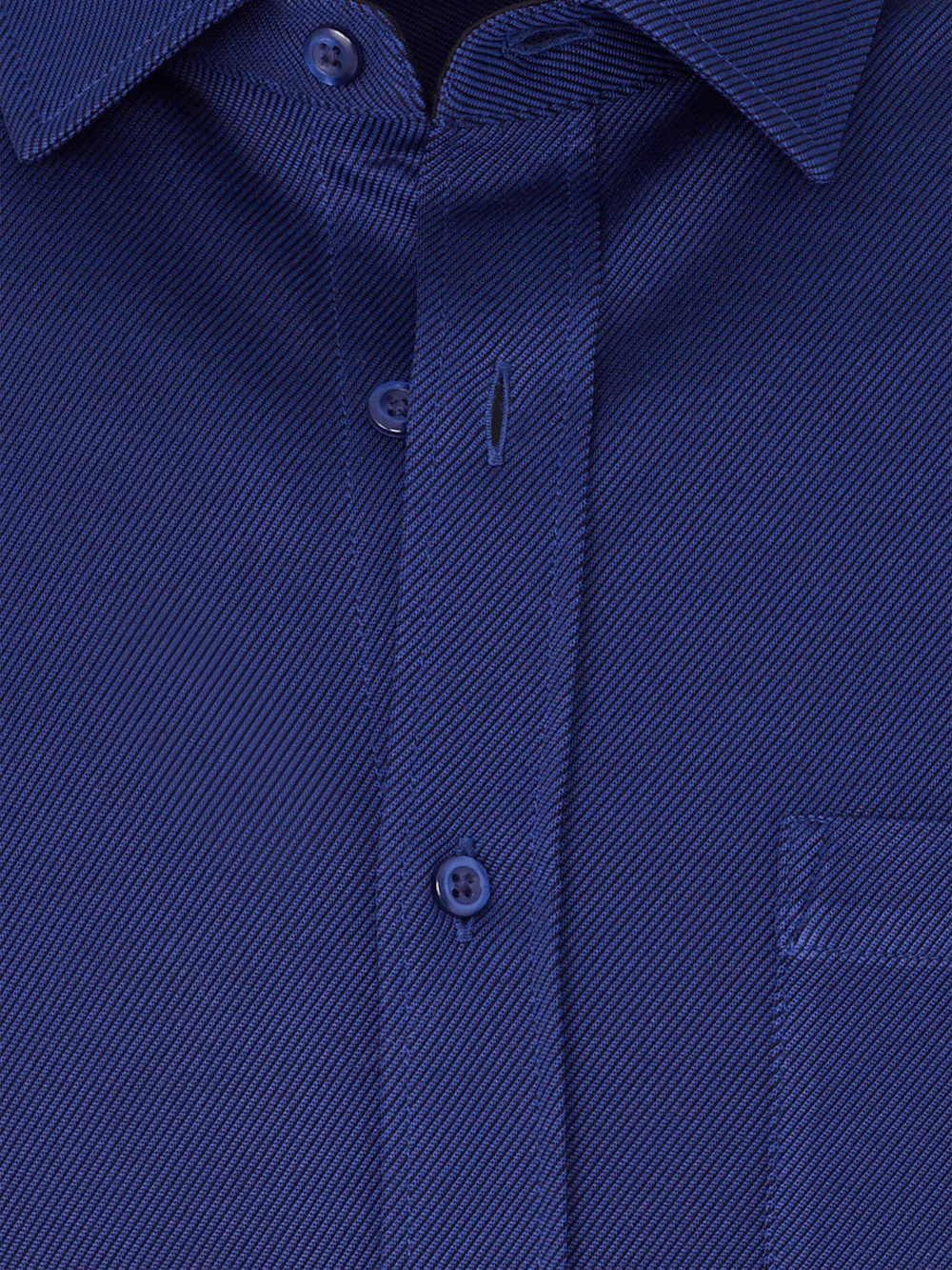 Cotton Blend Button Front Polo - Blue - Image 7