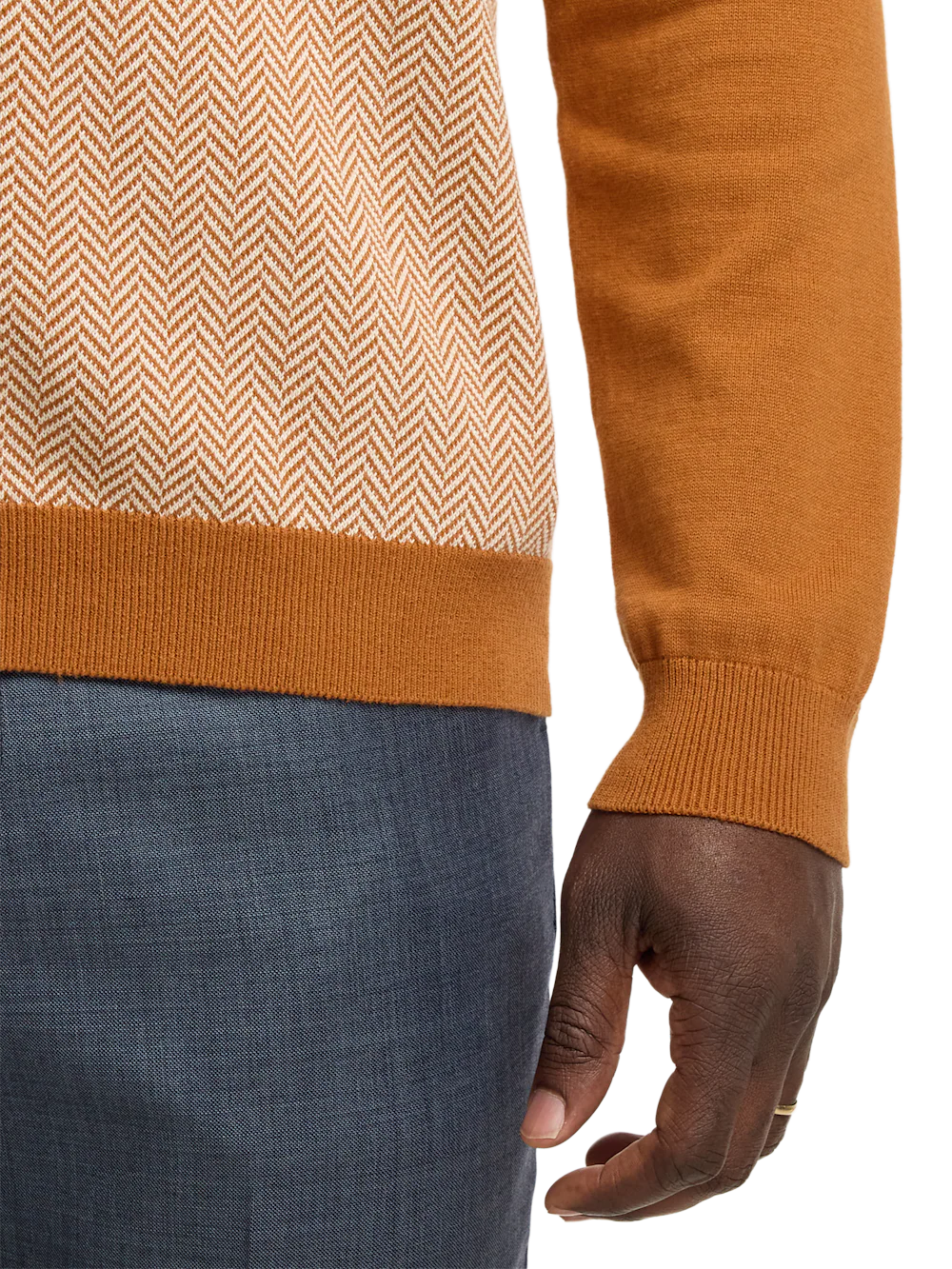 Cotton Button Front Polo - Cognac - Image 4