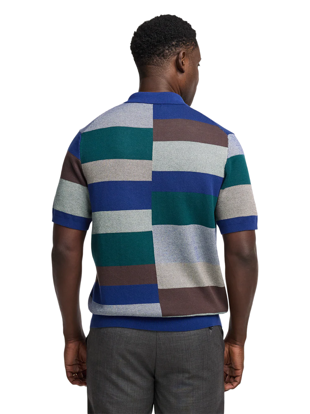 Cotton Button Front Polo - Multi - Image 5
