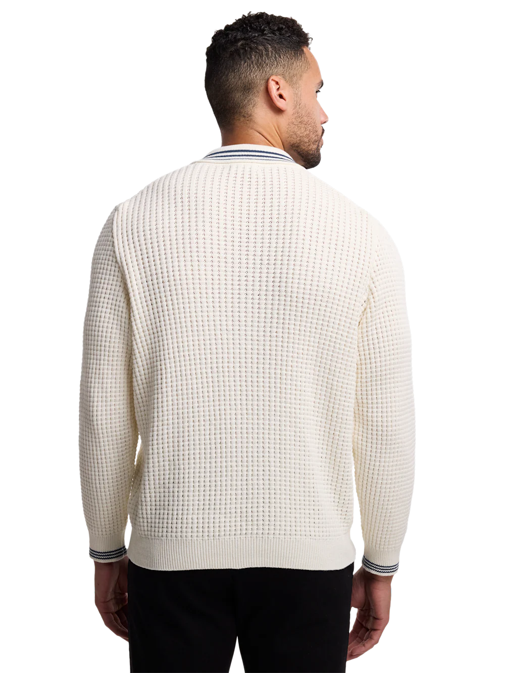 Cotton Button Front Polo - Ivory - Image 5