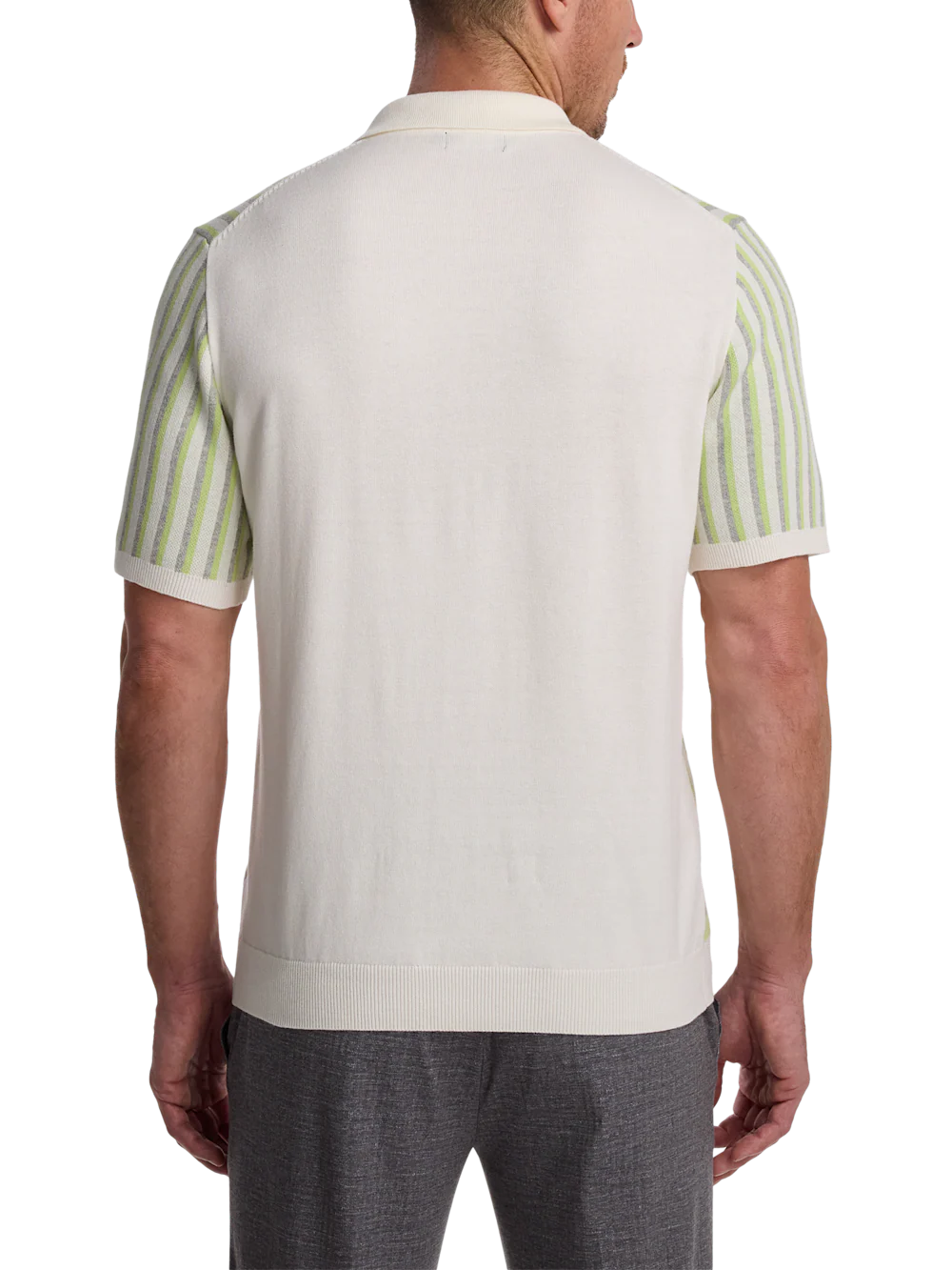 Cotton Button Front Polo - Green - Image 5