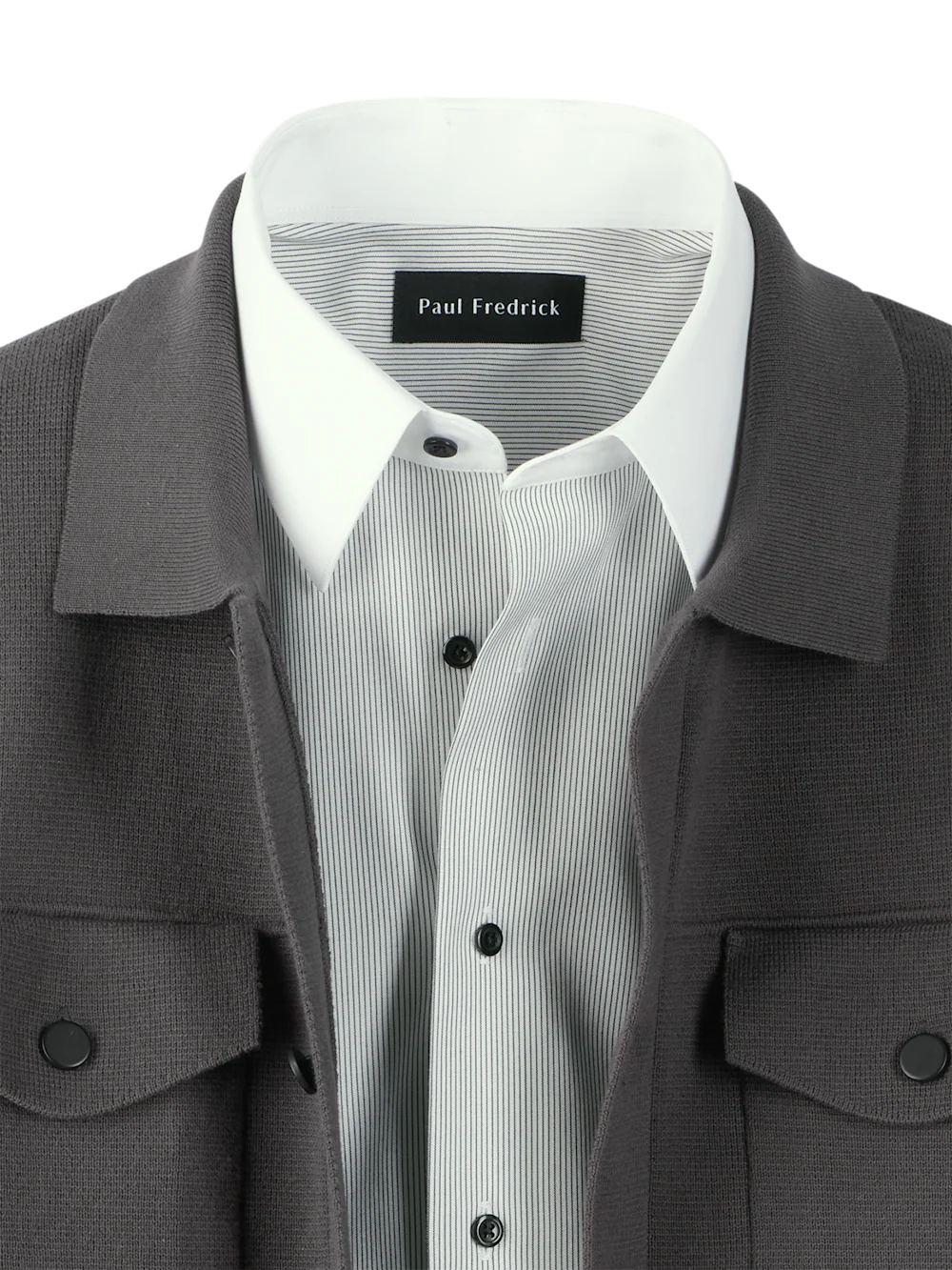 Cotton Patch Pocket Shacket - Dark Grey - Image 6