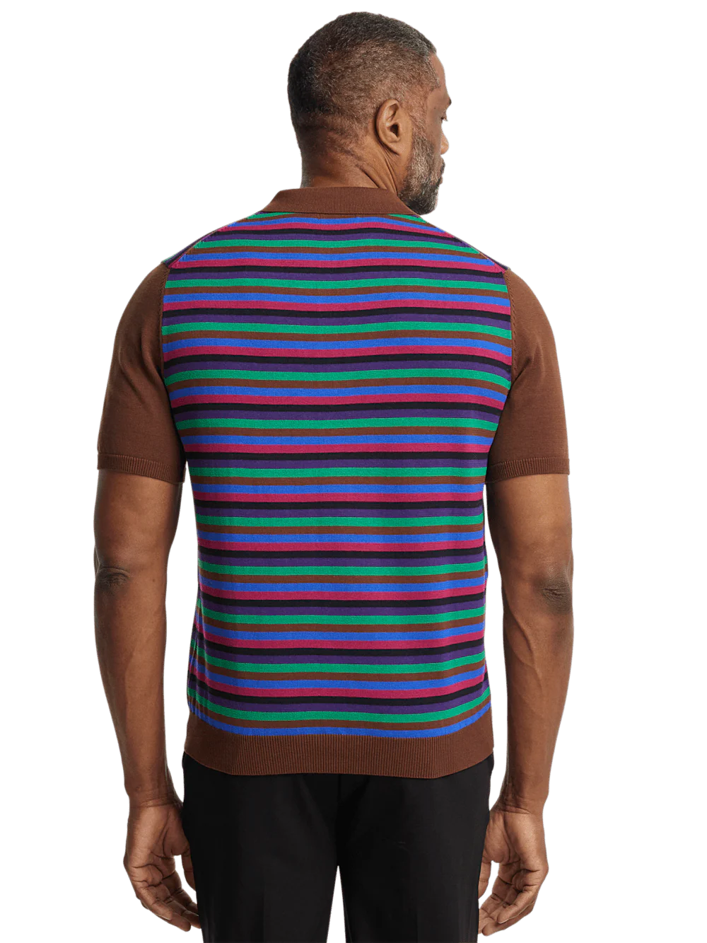 Cotton Quarter Zip Polo - Multi - Image 5