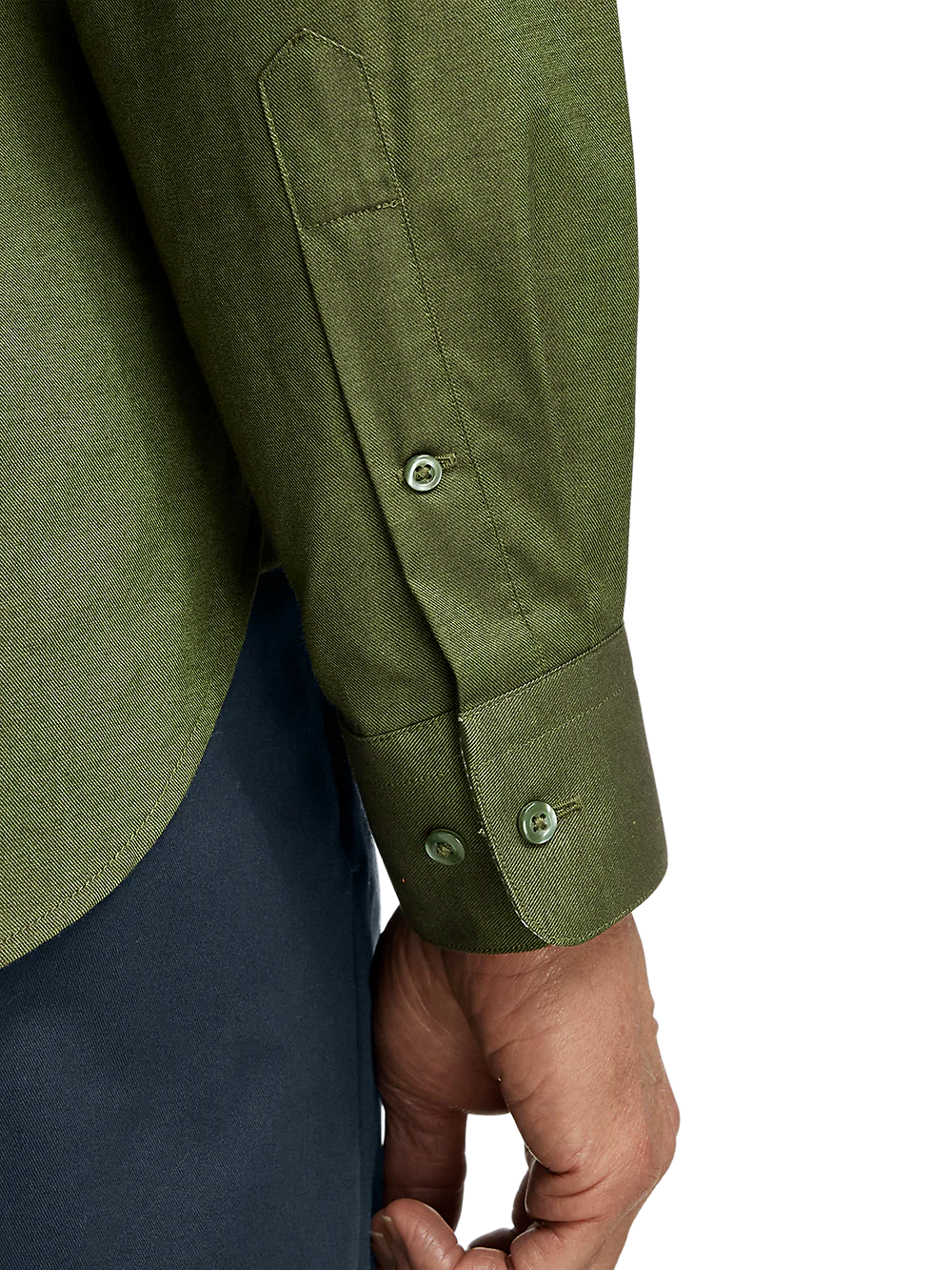 Cotton Solid Casual Shirt - Green - Image 4