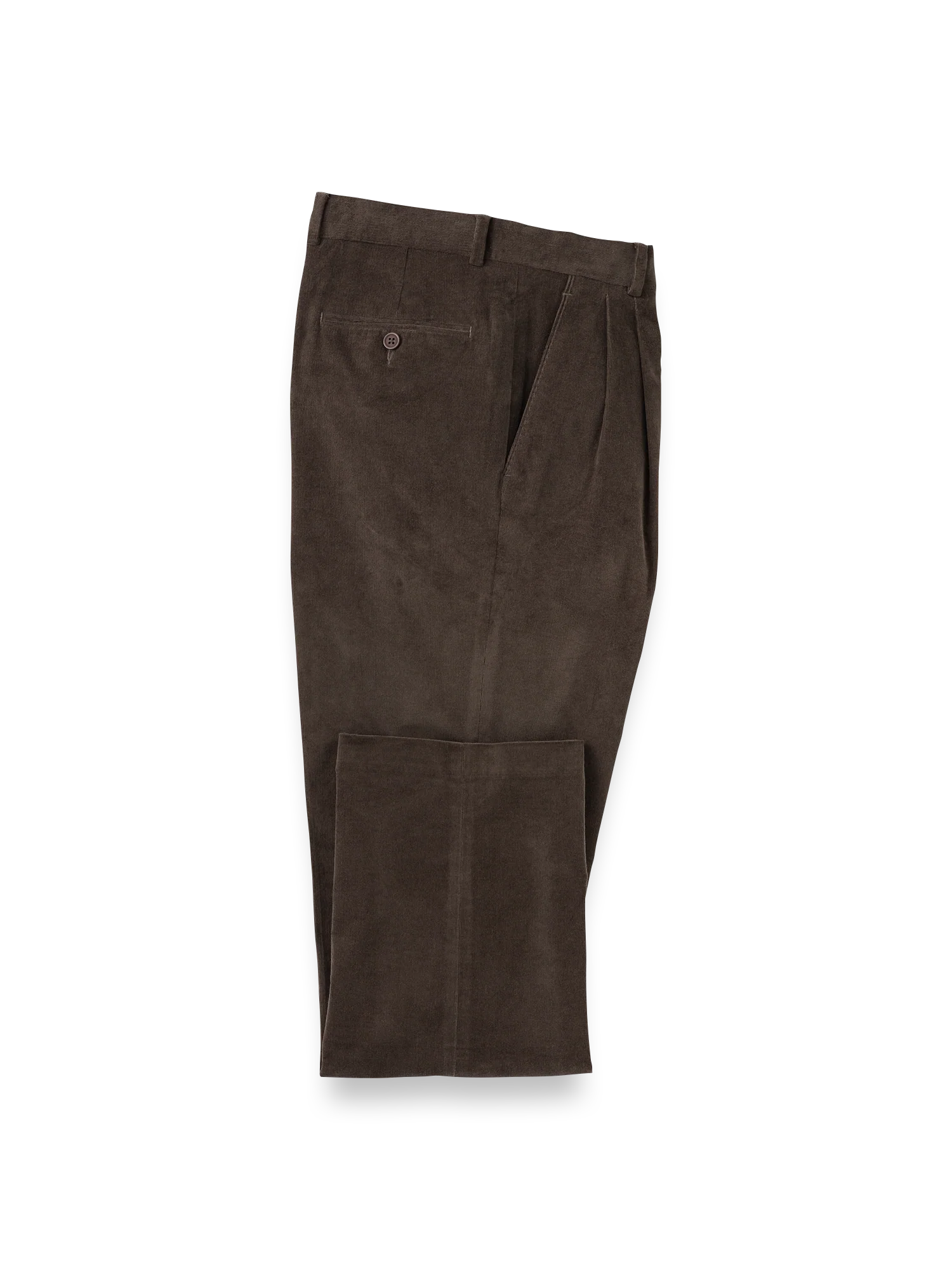 Cotton Stretch Corduroy Pants - Dark Brown - Image 4
