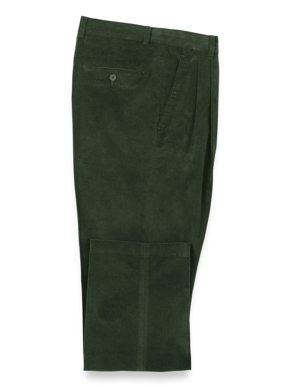 Cotton Stretch Corduroy Pants - Forest Green - Image 4
