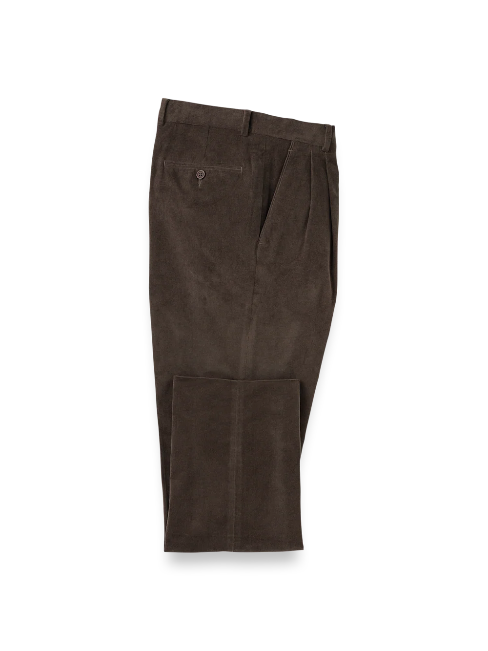 Cotton Stretch Corduroy Pants - Dark Brown - Image 2
