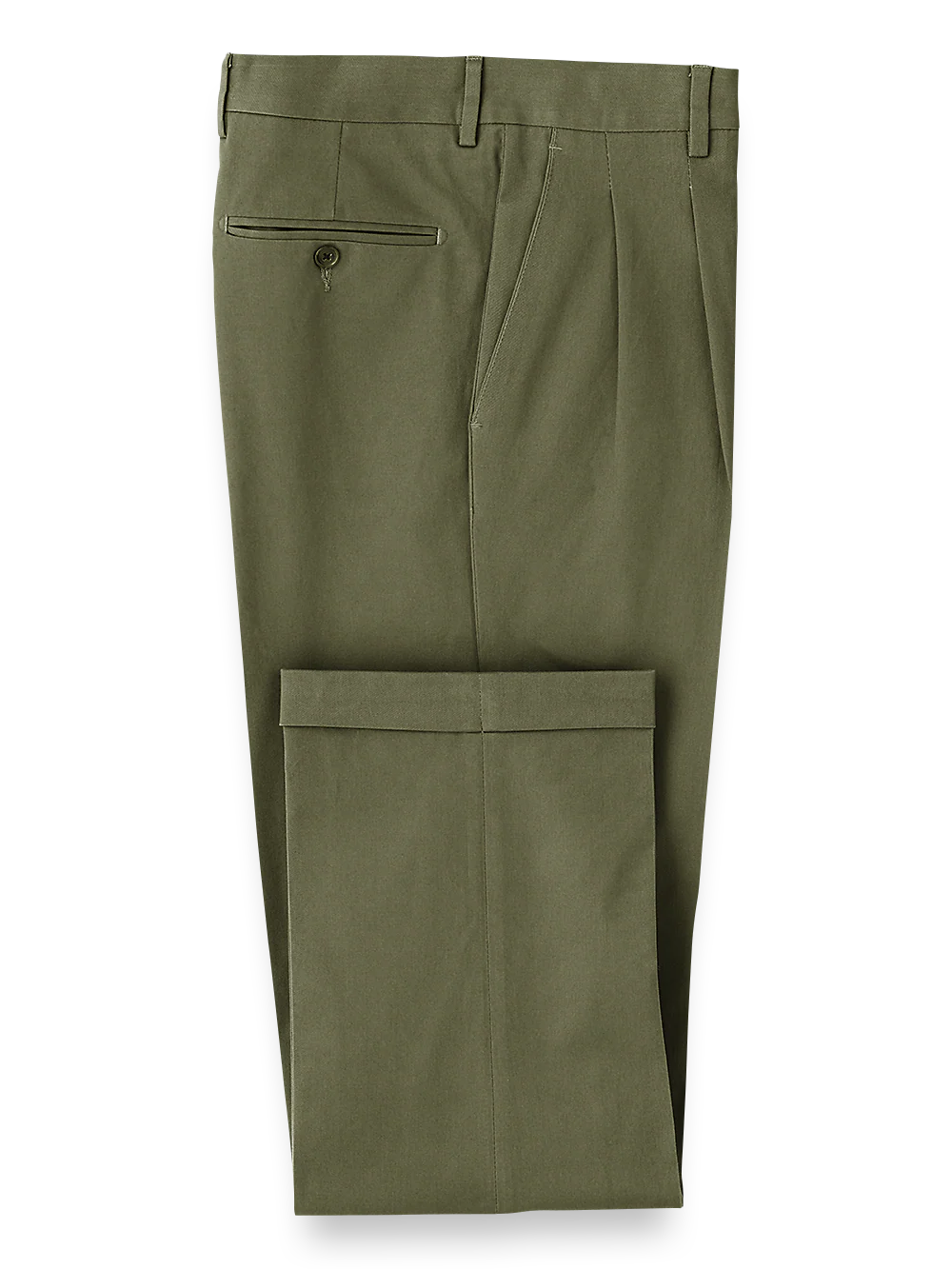 Cotton Stretch Twill Pants - Dark Olive - Image 4