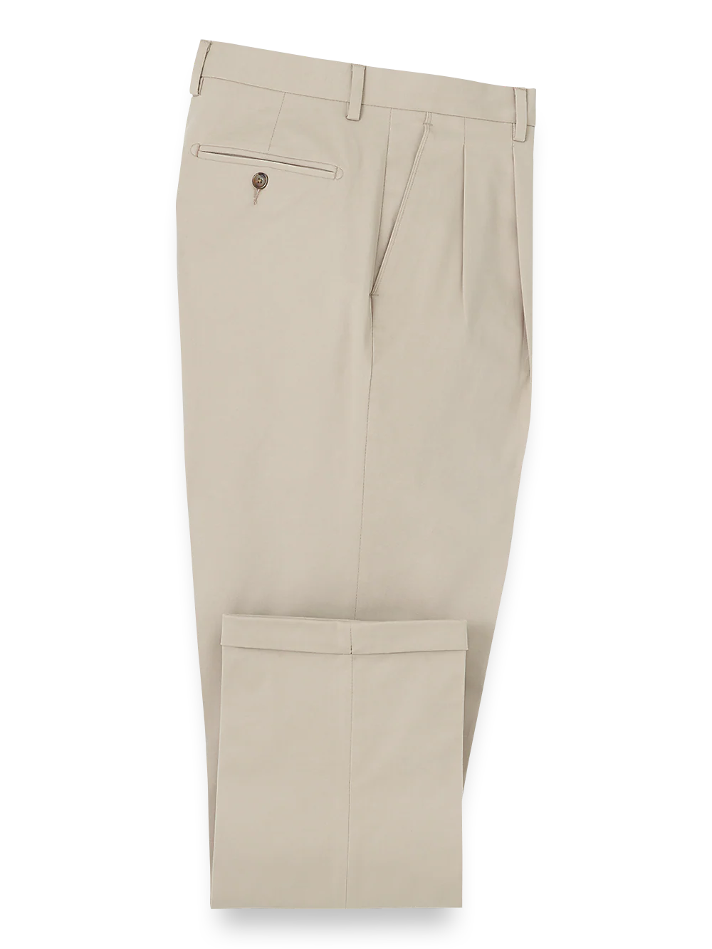 Cotton Stretch Twill Pants - Khaki - Image 4