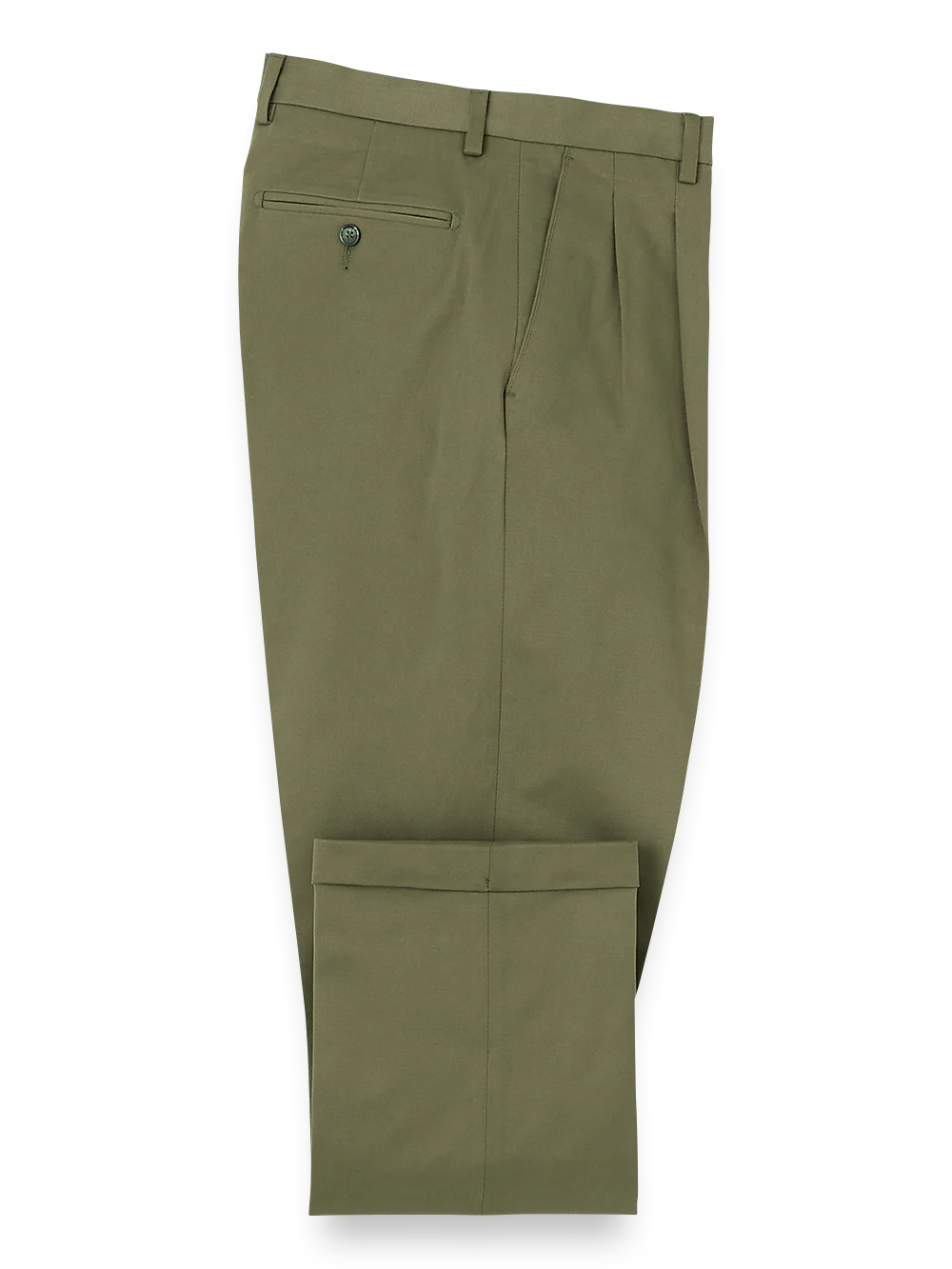 Cotton Stretch Twill Pants - Olive - Image 4