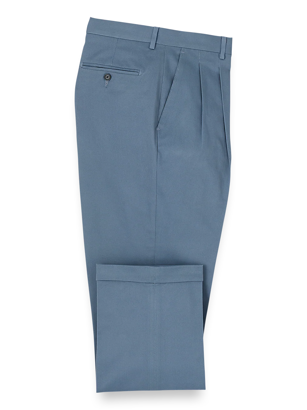 Cotton Stretch Twill Pants - Blue - Image 4