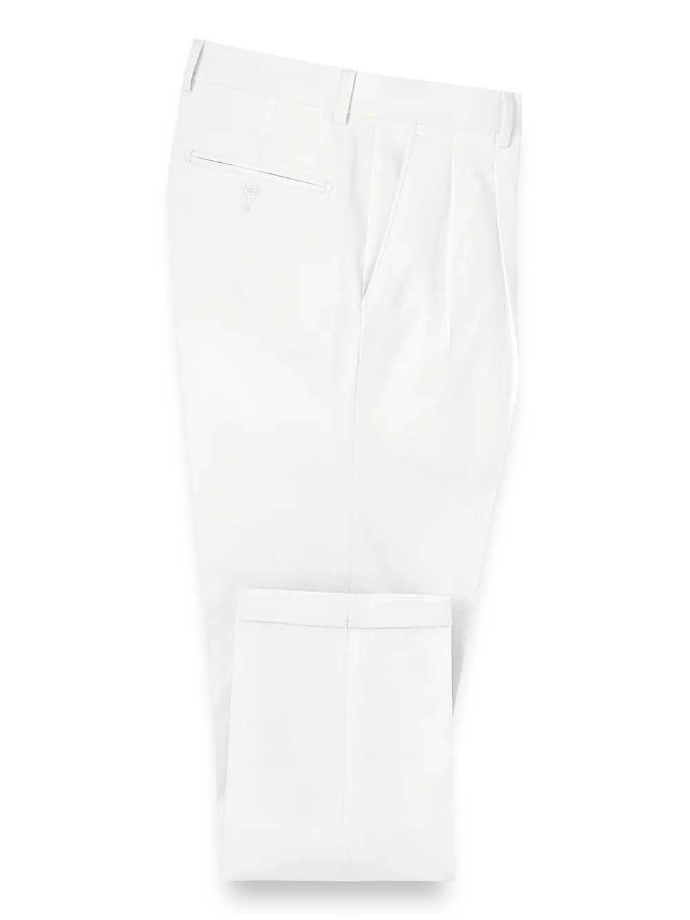 Cotton Stretch Twill Pants - White - Image 4