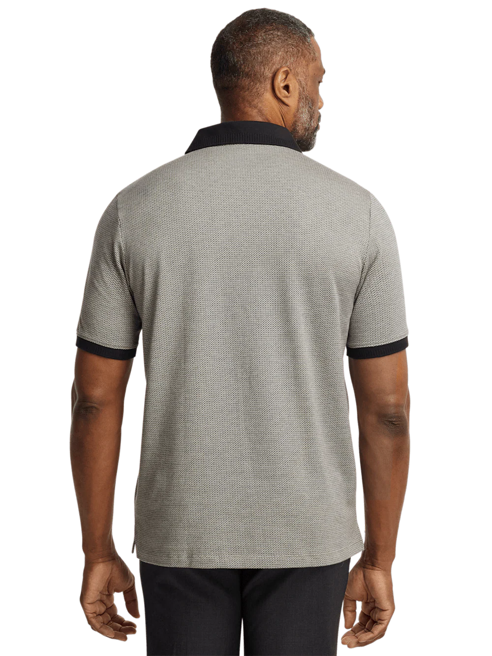 Cotton Three Button Polo - Tan Multi - Image 6