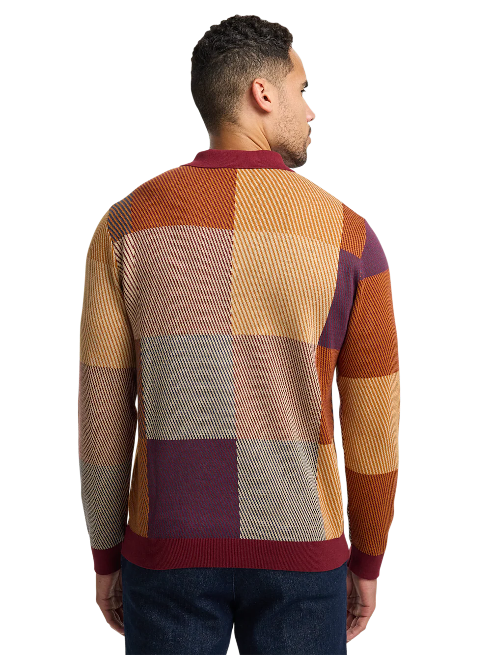 Cotton Three Button Polo - Multi - Image 5