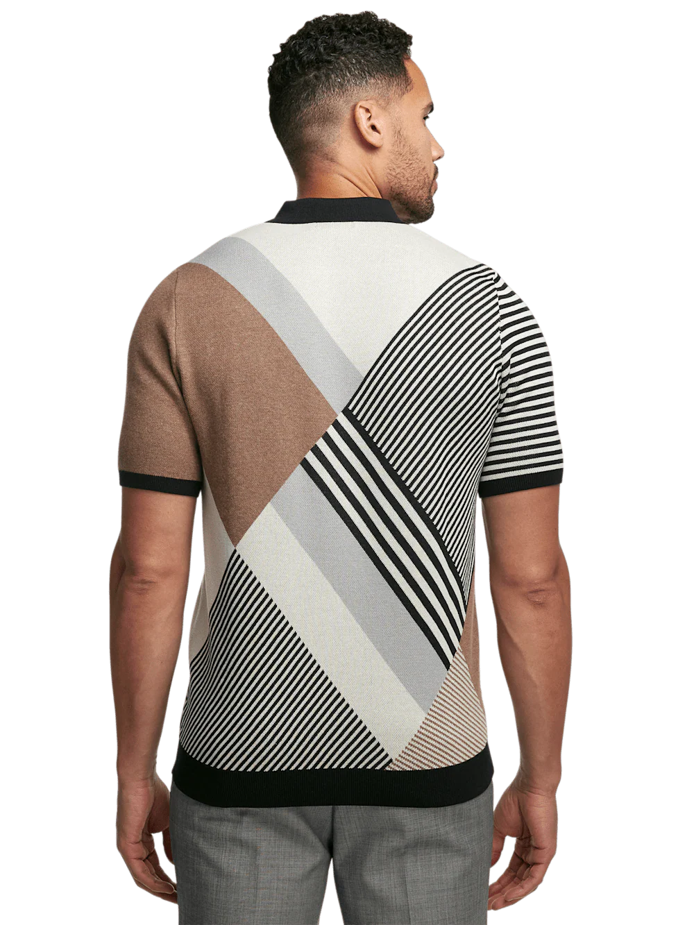 Cotton Three Button Polo - Multi - Image 5