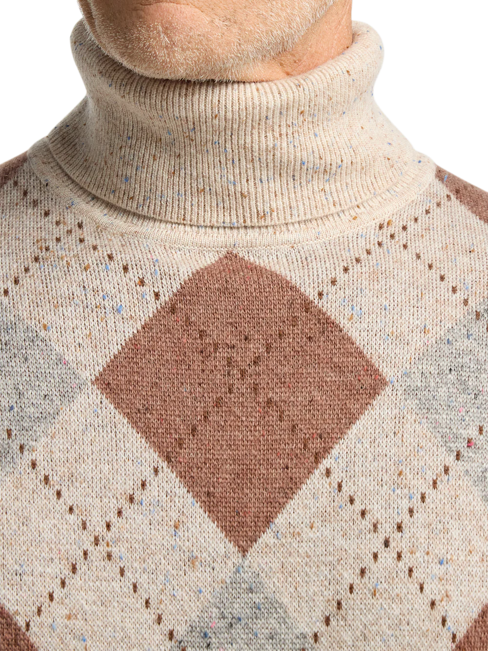 Donegal Turtleneck Sweater - Ivory Multi - Image 3