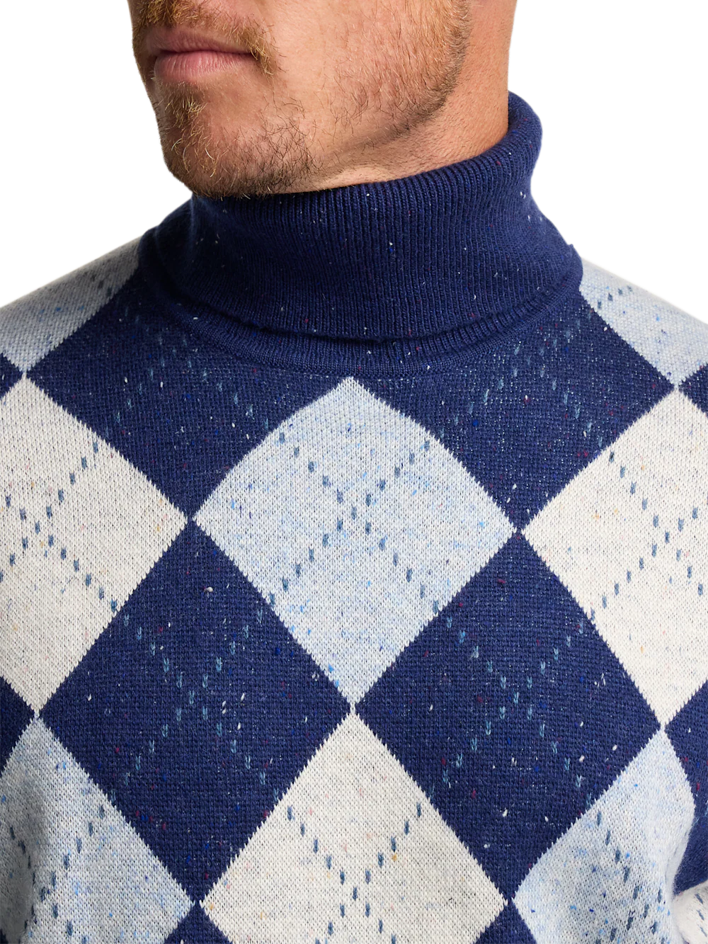Donegal Turtleneck Sweater - Blue - Image 3