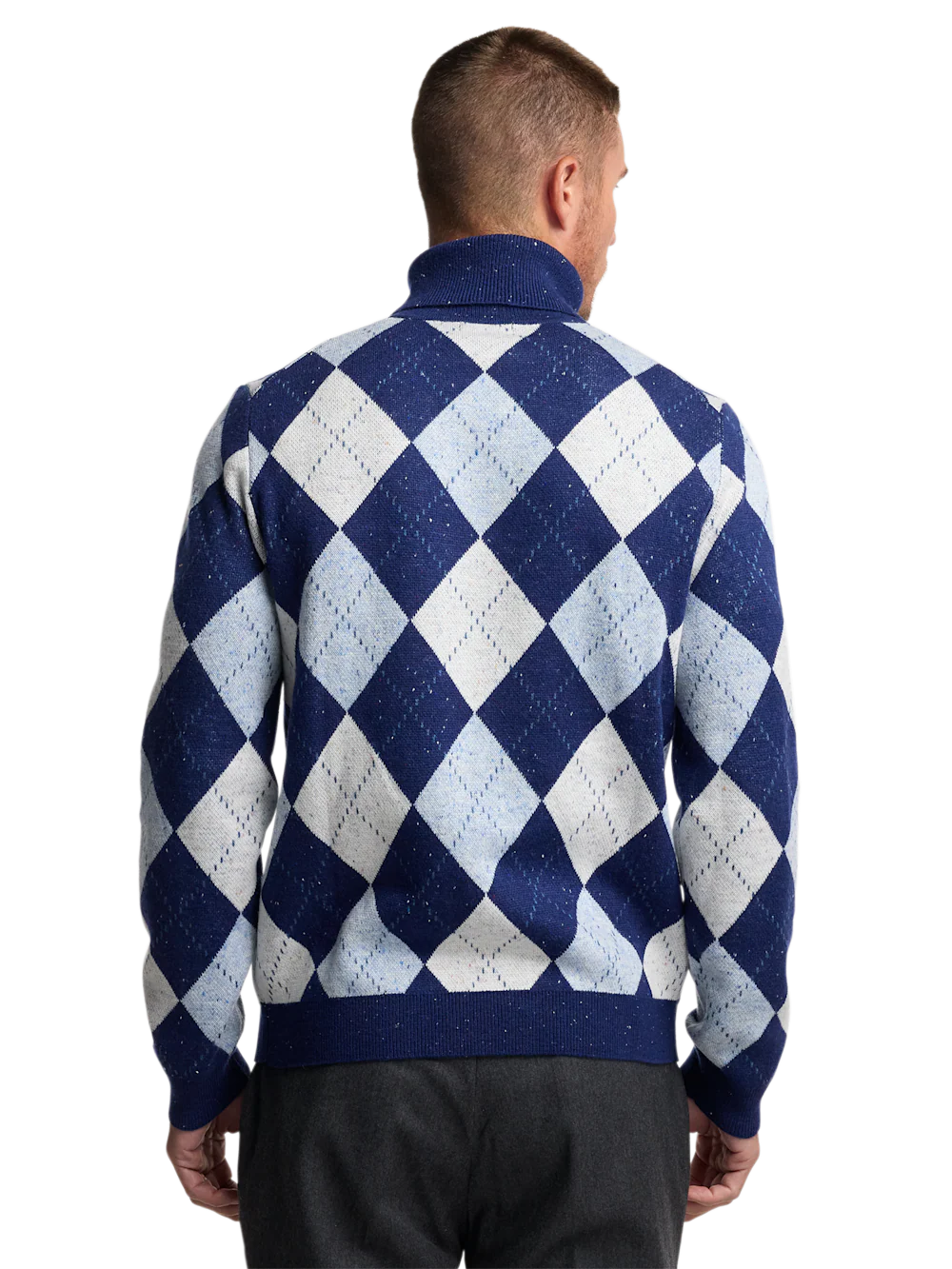 Donegal Turtleneck Sweater - Blue - Image 5