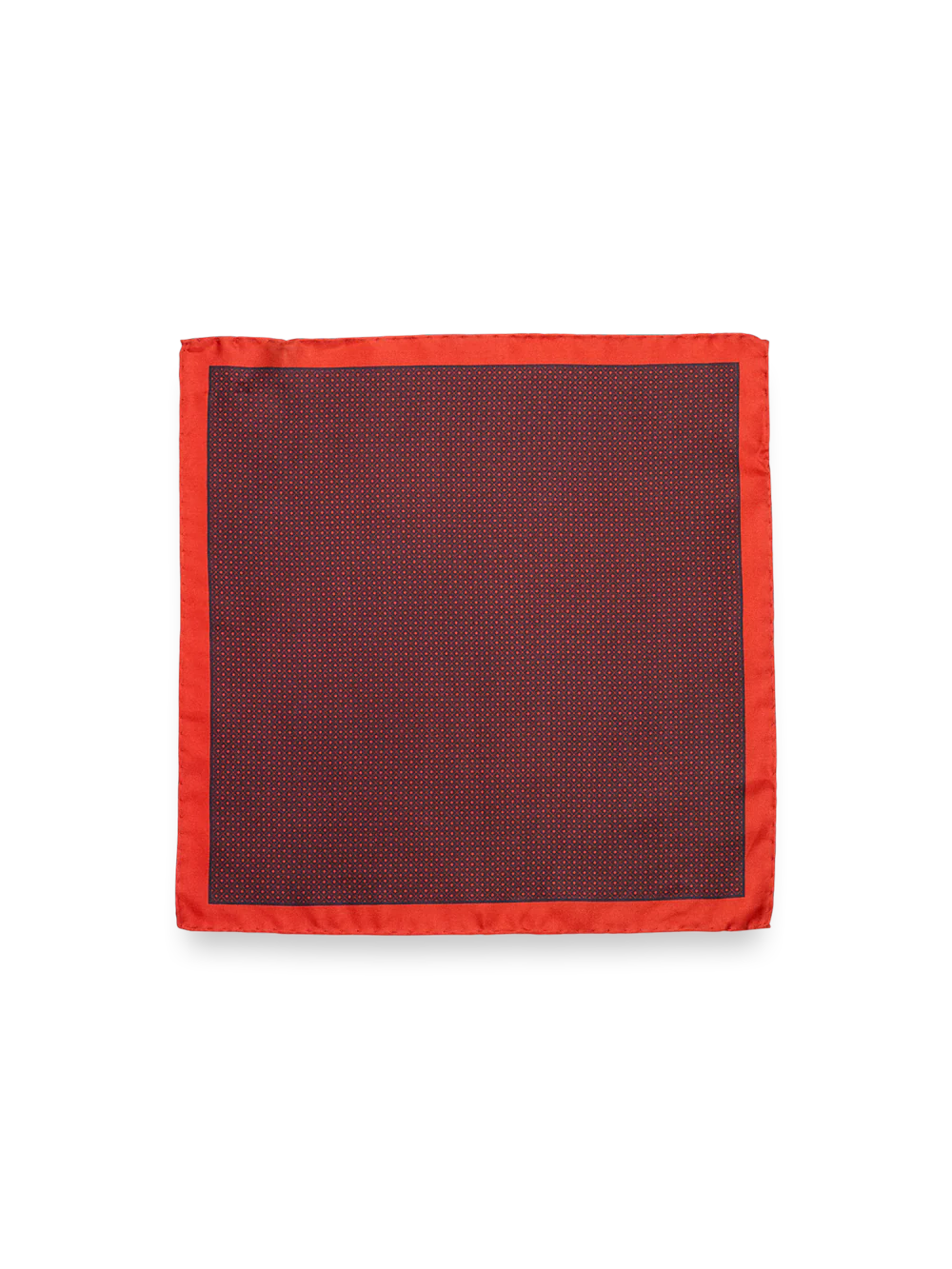 Dot Silk Pocket Square - Black/red - Image 2