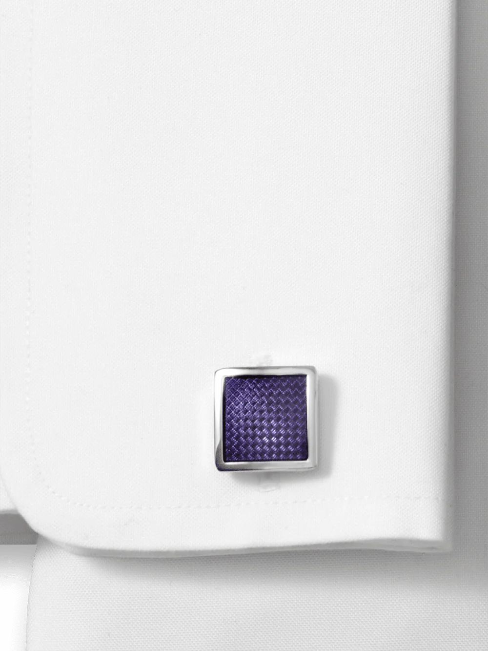 Enamel Square Cufflink - Purple - Image 2