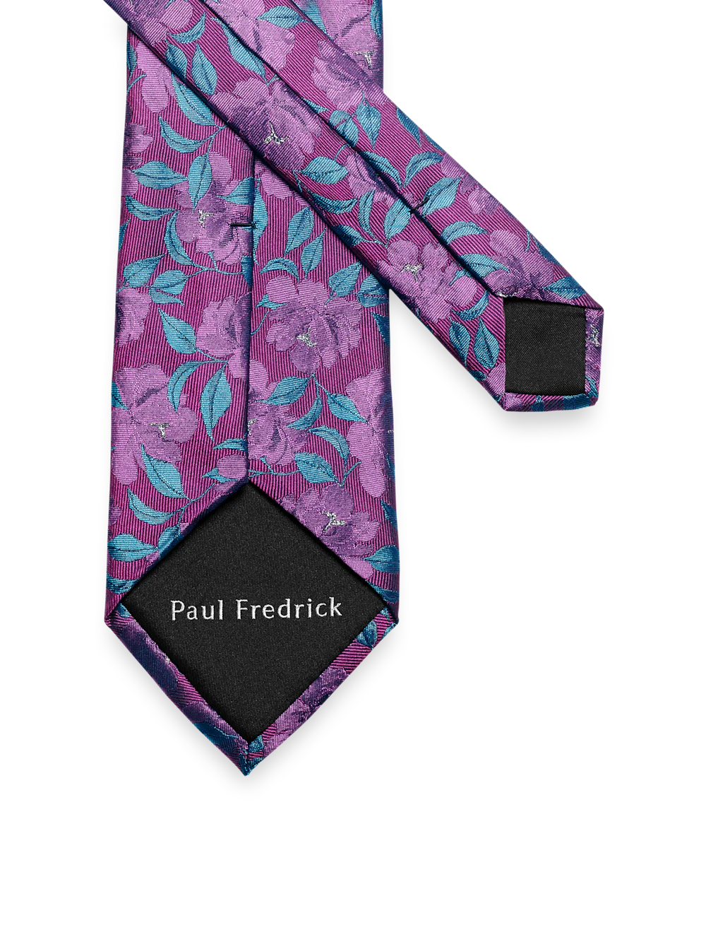 Floral Woven Silk Tie - Berry Multi - Image 3