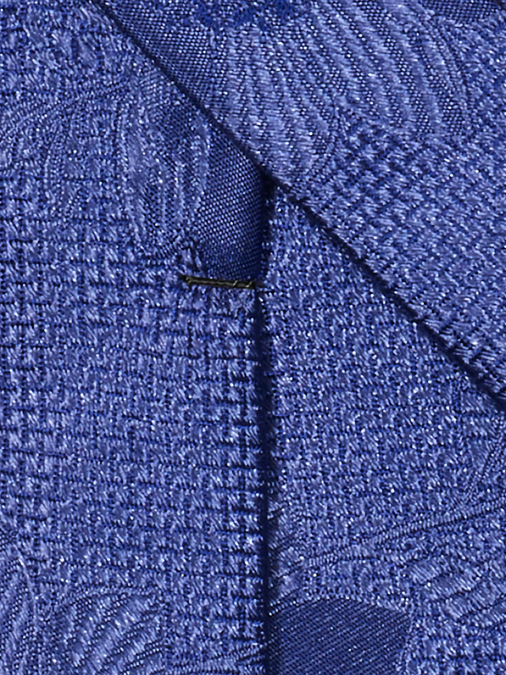 Floral Woven Silk Tie - Blue - Image 3