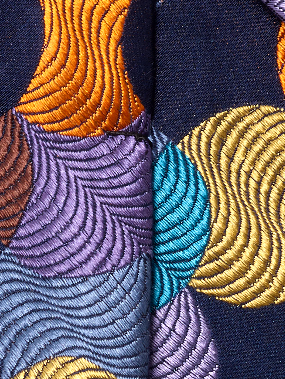Geometric Woven Silk Tie - Multi - Image 4