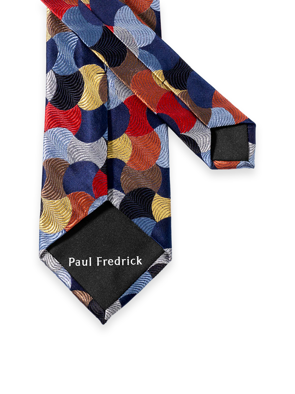 Geometric Woven Silk Tie - Multi - Image 3