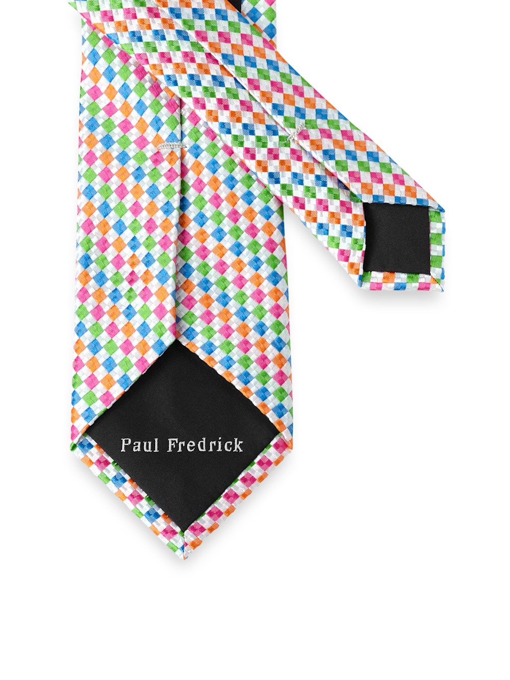 Geometric Woven Silk Tie - Multi - Image 3