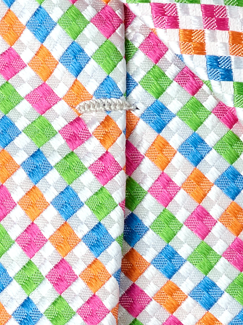Geometric Woven Silk Tie - Multi - Image 4