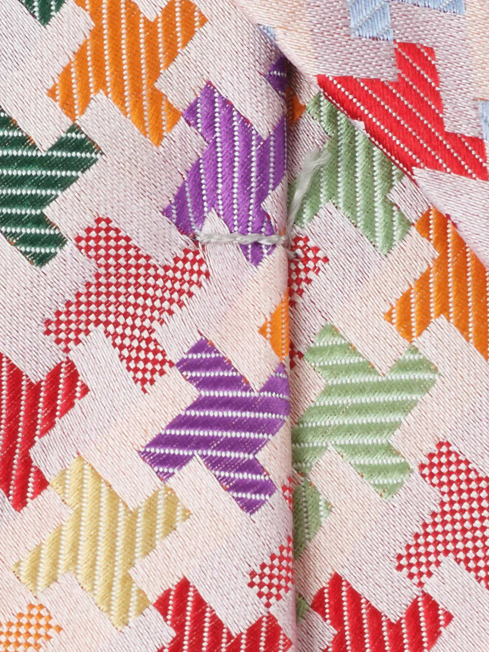 Geometric Woven Silk Tie - Multi - Image 4
