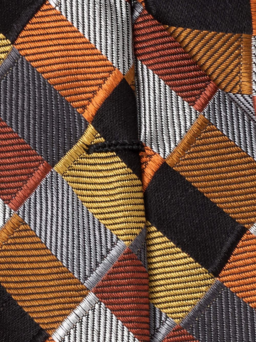 Geometric Woven Silk Tie - Multi - Image 4