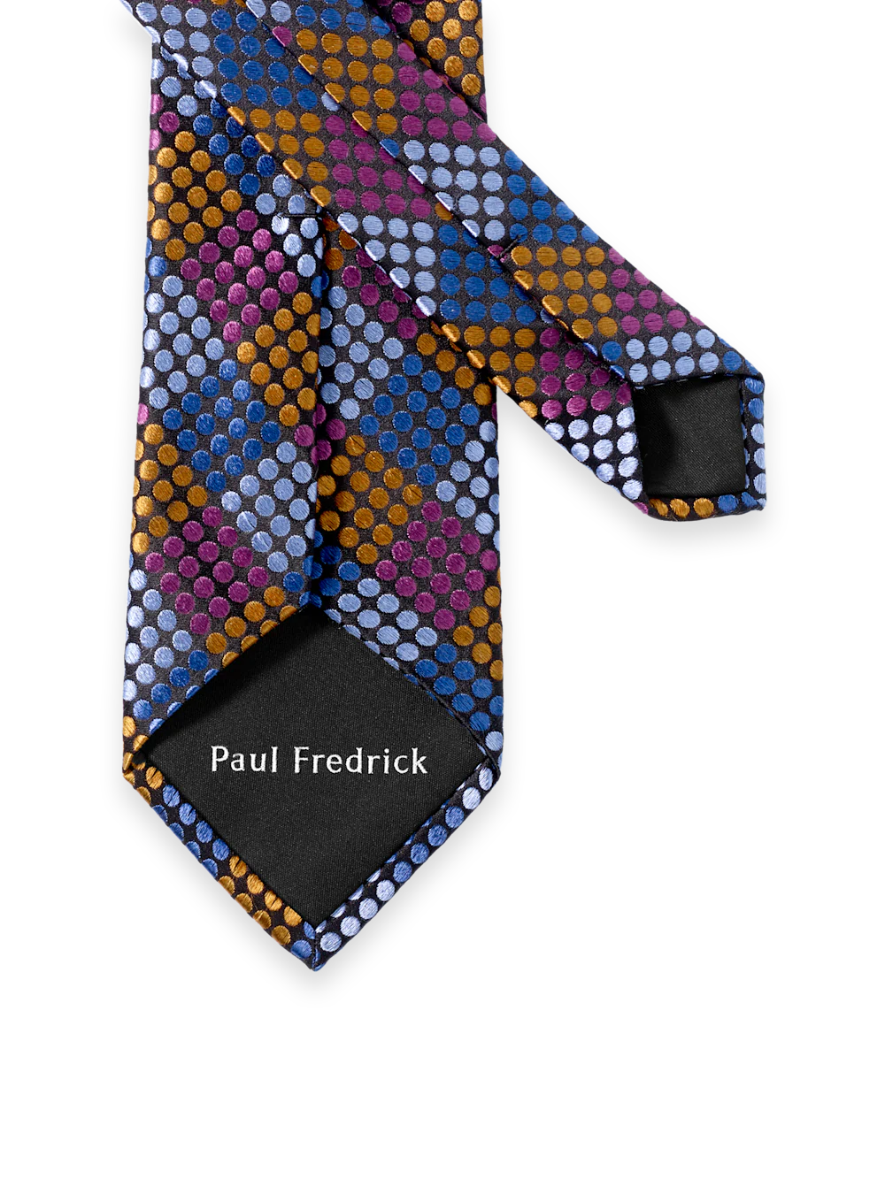 Geometric Woven Silk Tie - Multi - Image 3