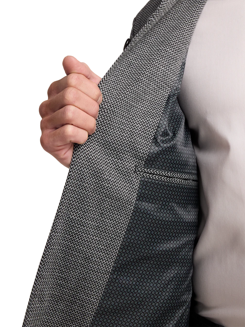 Herringbone Shirt Jacket - Black - Image 5