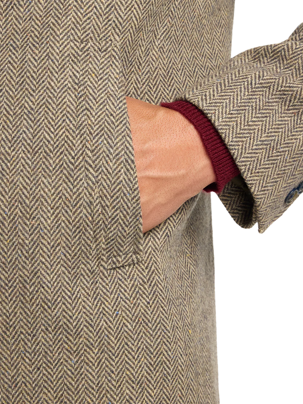 Herringbone Topcoat - Tan - Image 7