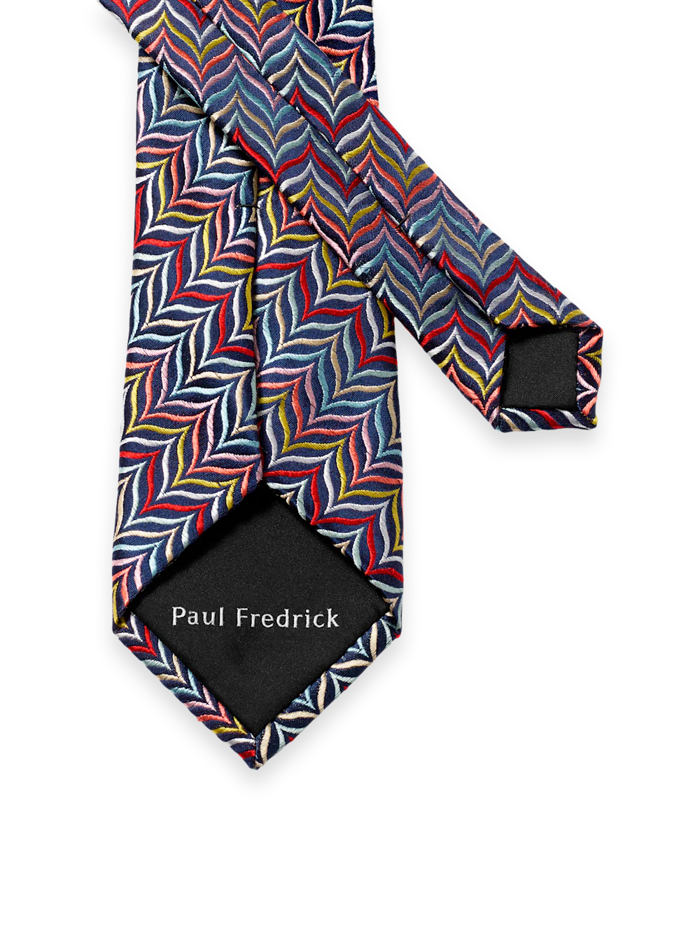Herringbone Woven Silk Tie - Multi - Image 2