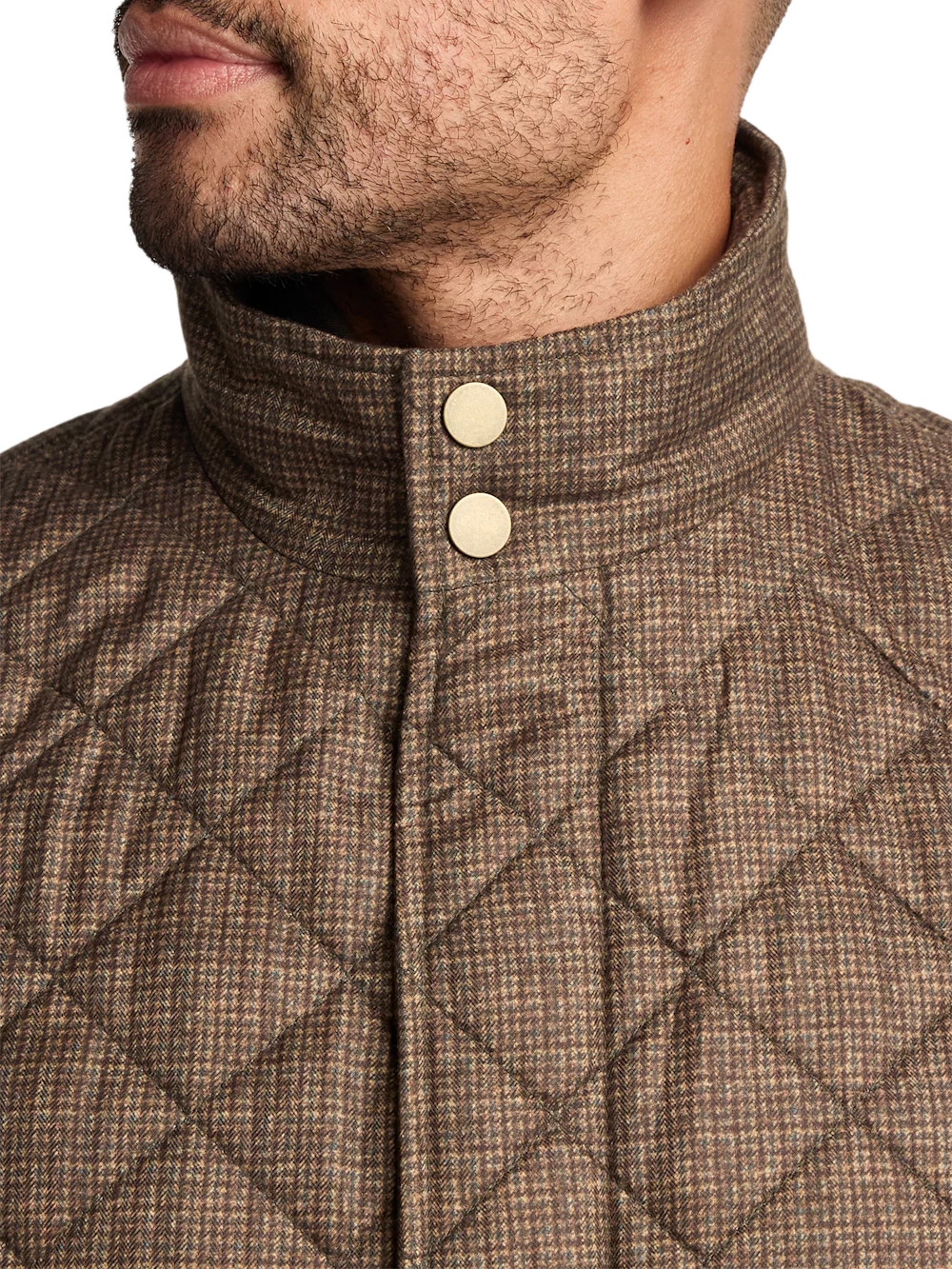 Houndstooth Quilted Jacket - Multi - Image 6