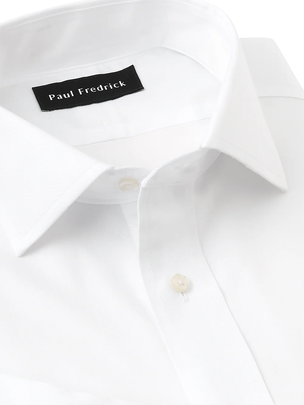 Impeccable Non-Iron Cotton Pinpoint Spread Collar French Cuff Dress Shirt - White - Image 4